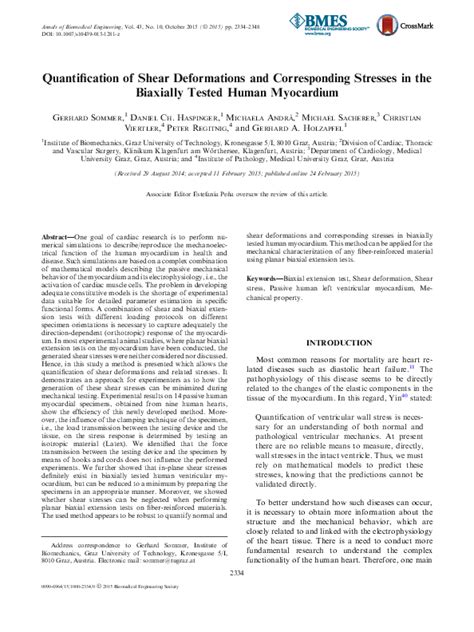 quantification of strains in biaxially tested soft tissues|Quantification of strains in biaxially tested soft tissues..